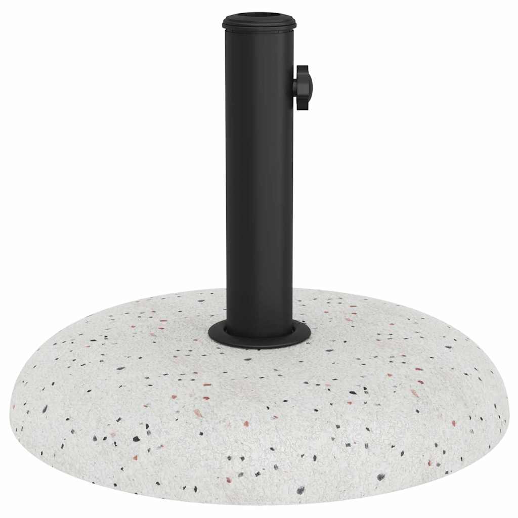 Parasol Base White and Black 45 x 45 x 40 cm Concrete and Metal