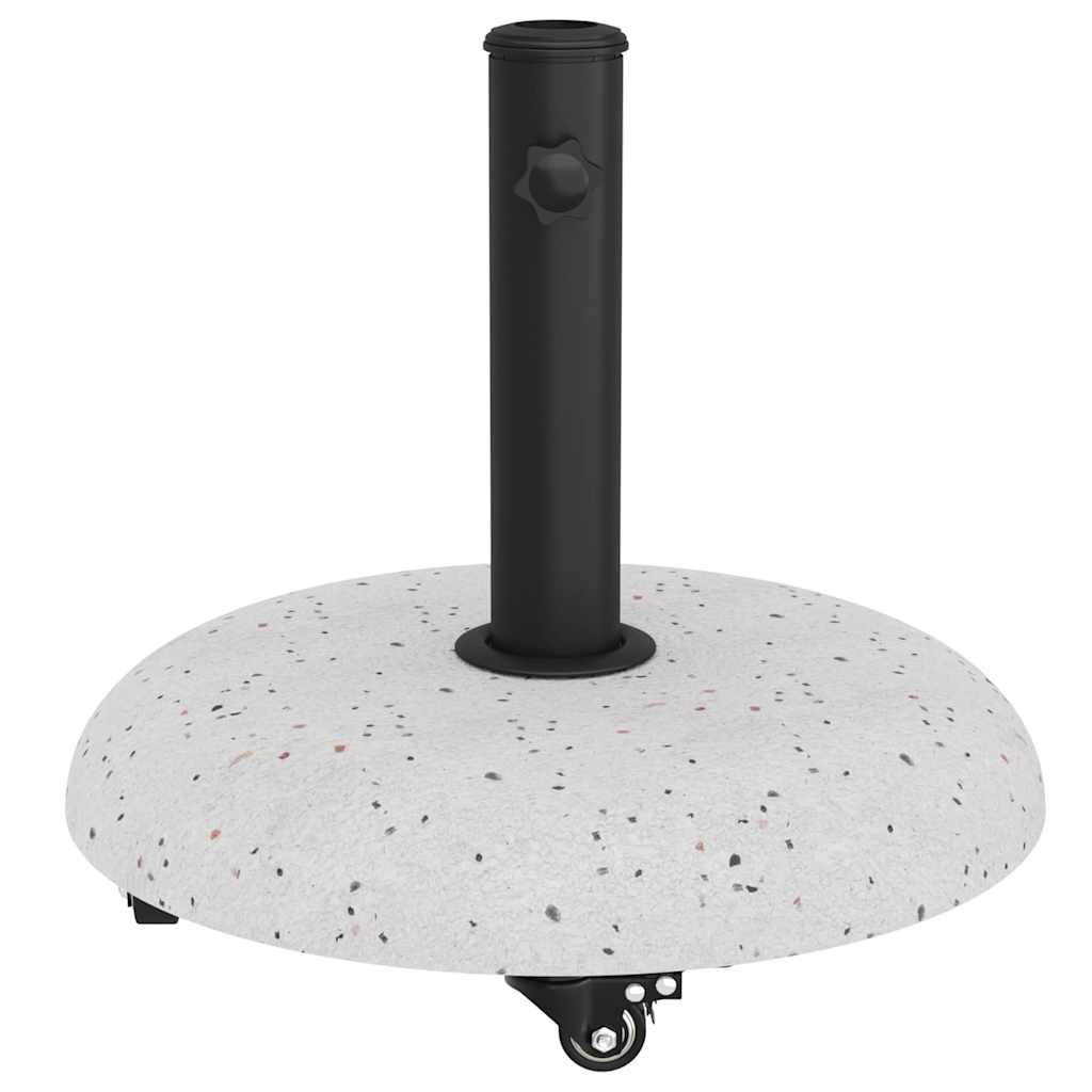 Parasol Base White and Black 45 x 45 x 40 cm Concrete and Metal