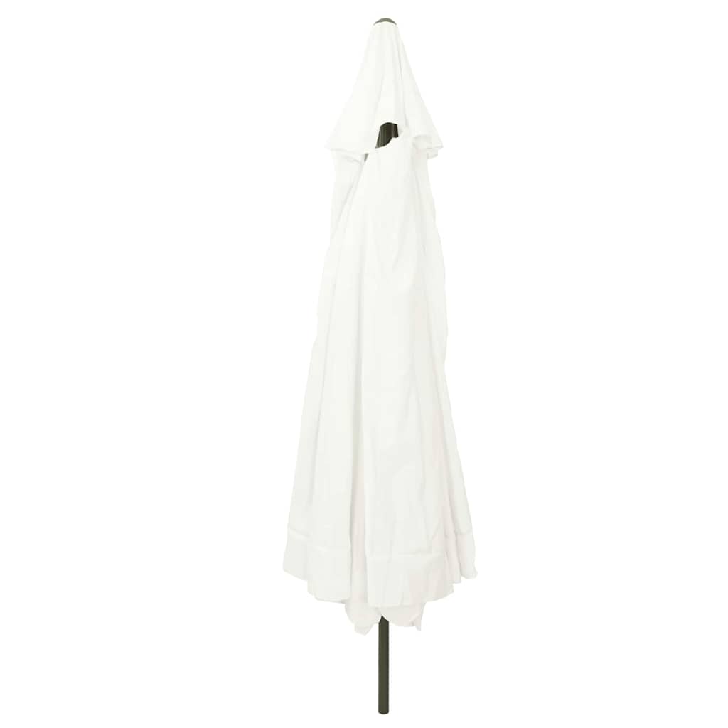 Garden Parasol White and Black 395 x 395 x 245 cm