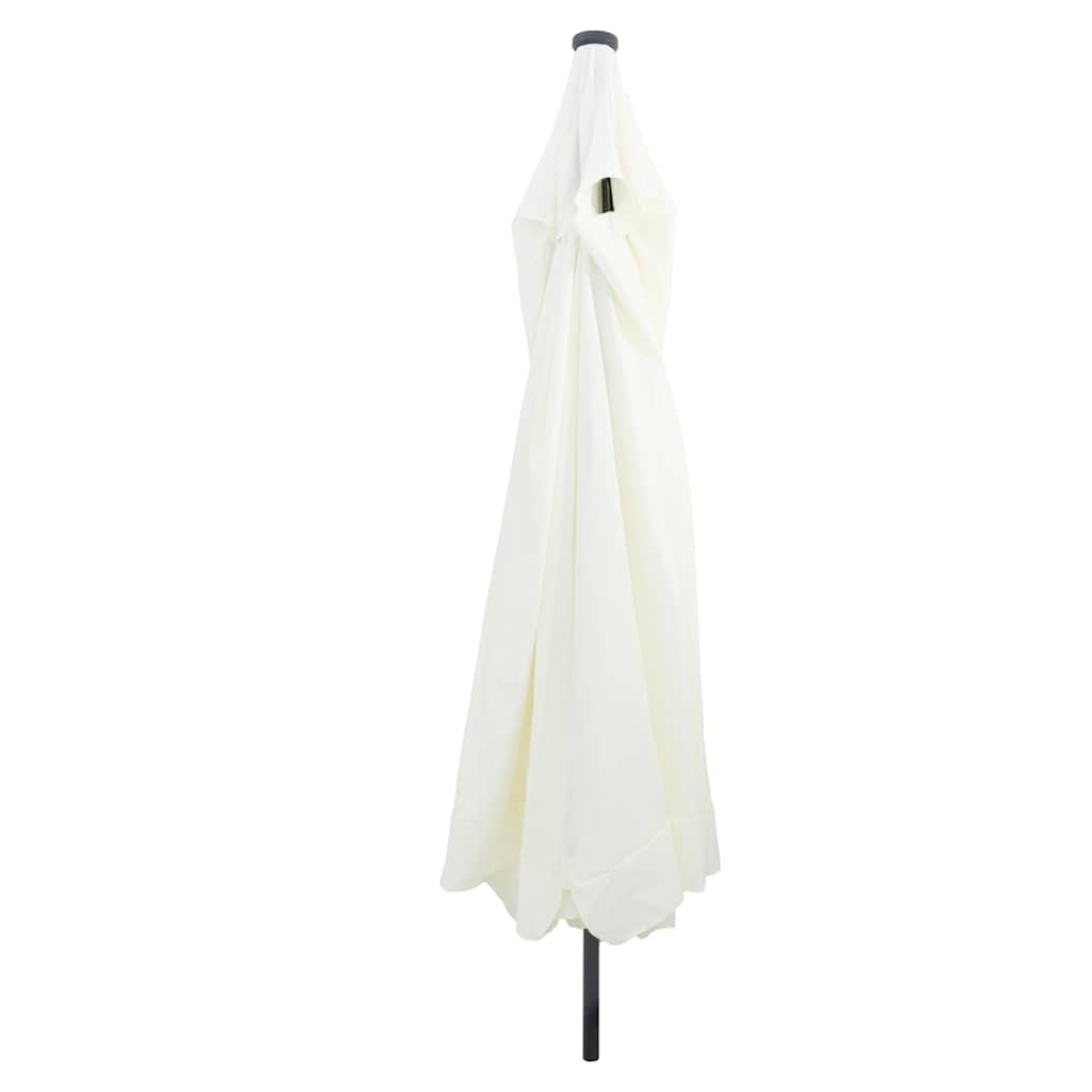 Garden Parasol White and Black 395 x 395 x 245 cm