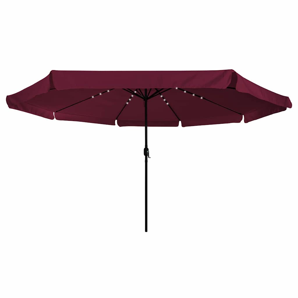 Garden Parasol Red and Black 395 x 395 x 245 cm