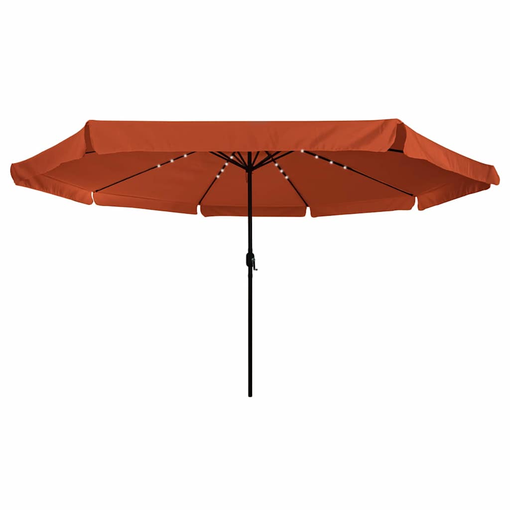 Garden Parasol Red and Black 395 x 395 x 245 cm