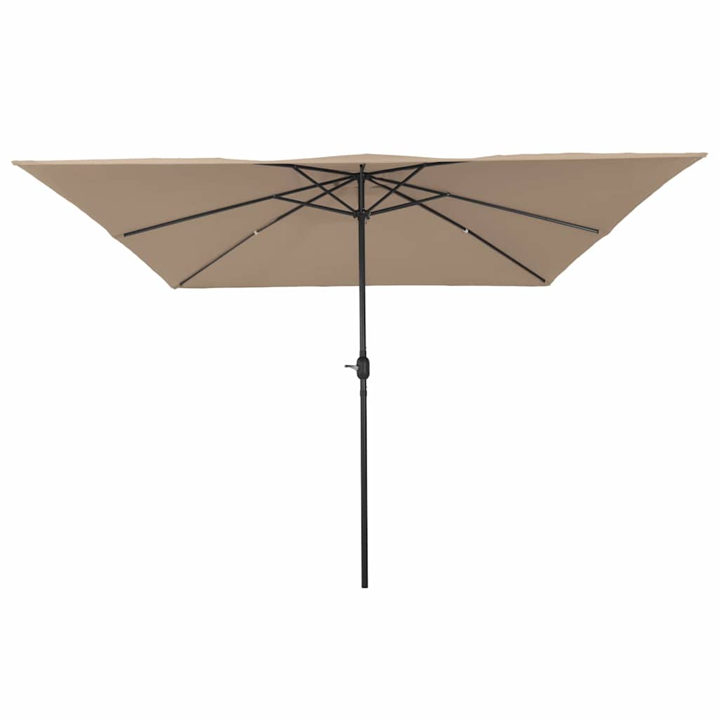 Garden Parasol Taupe and Black 295 x 295 x 245 cm