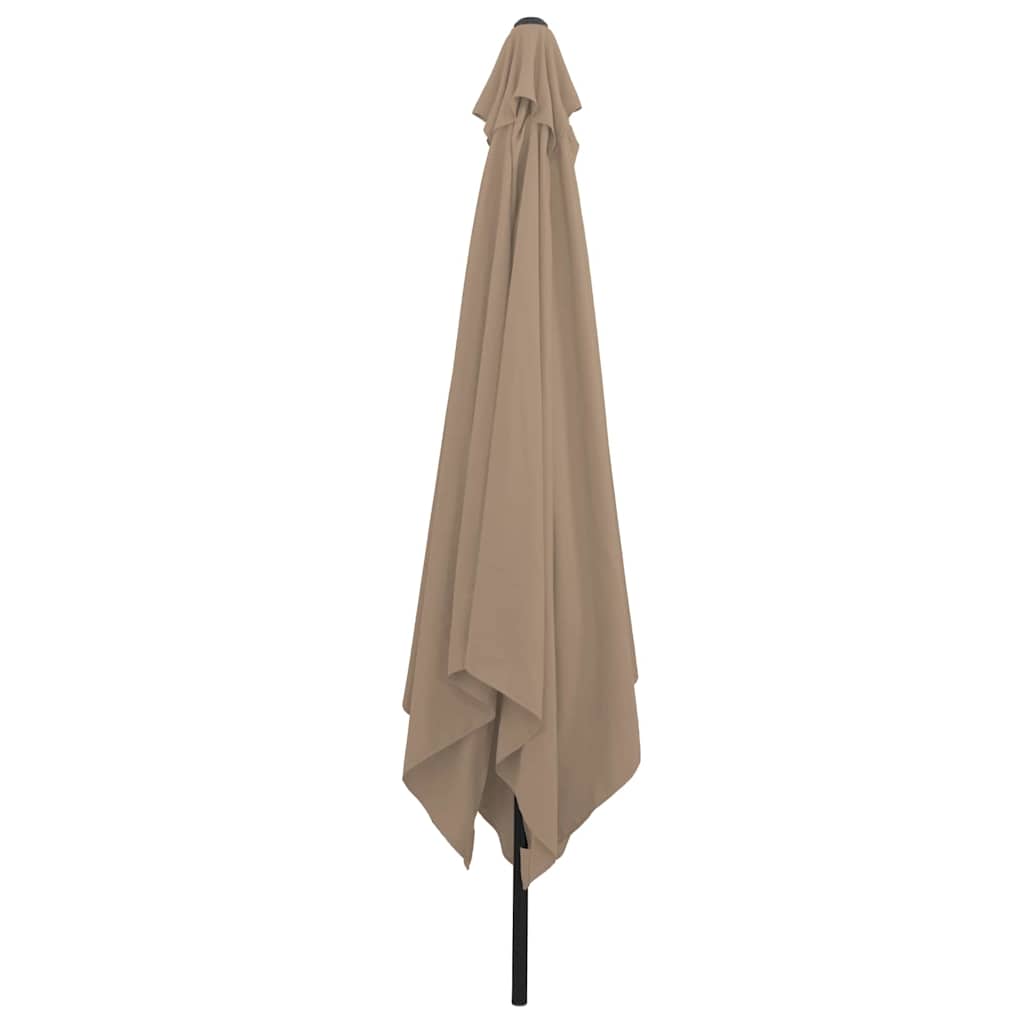 Garden Parasol Taupe and Black 295 x 295 x 245 cm