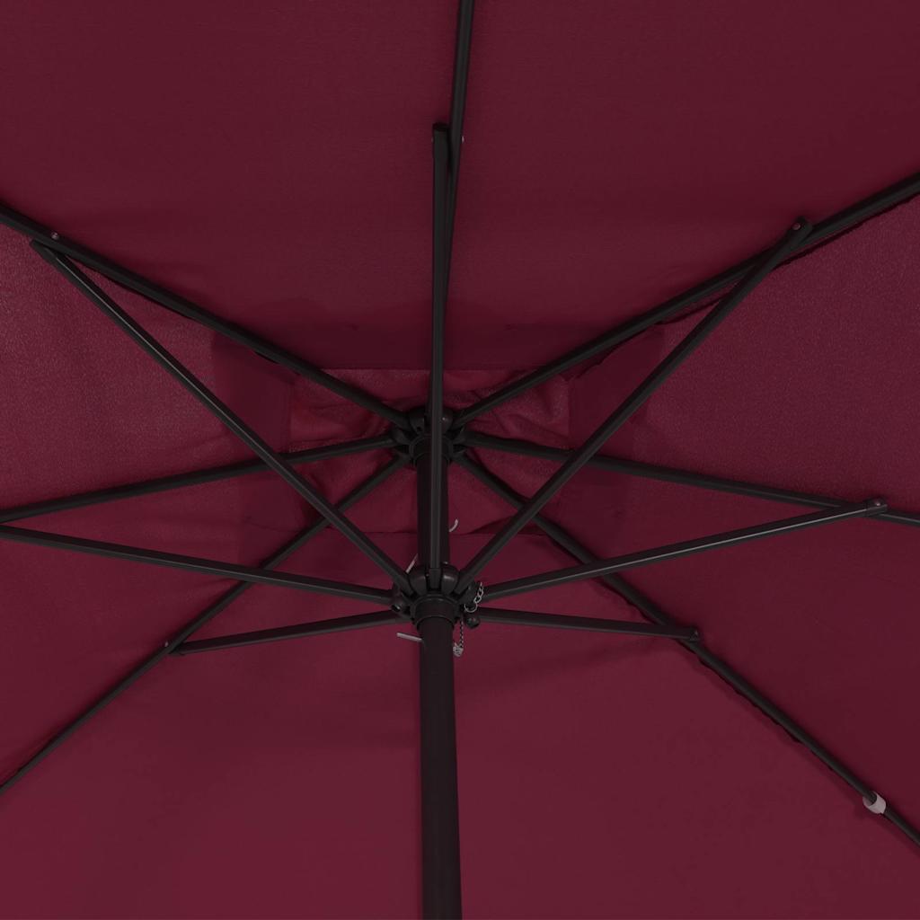 Garden Parasol Red and Black 295 x 295 x 245 cm