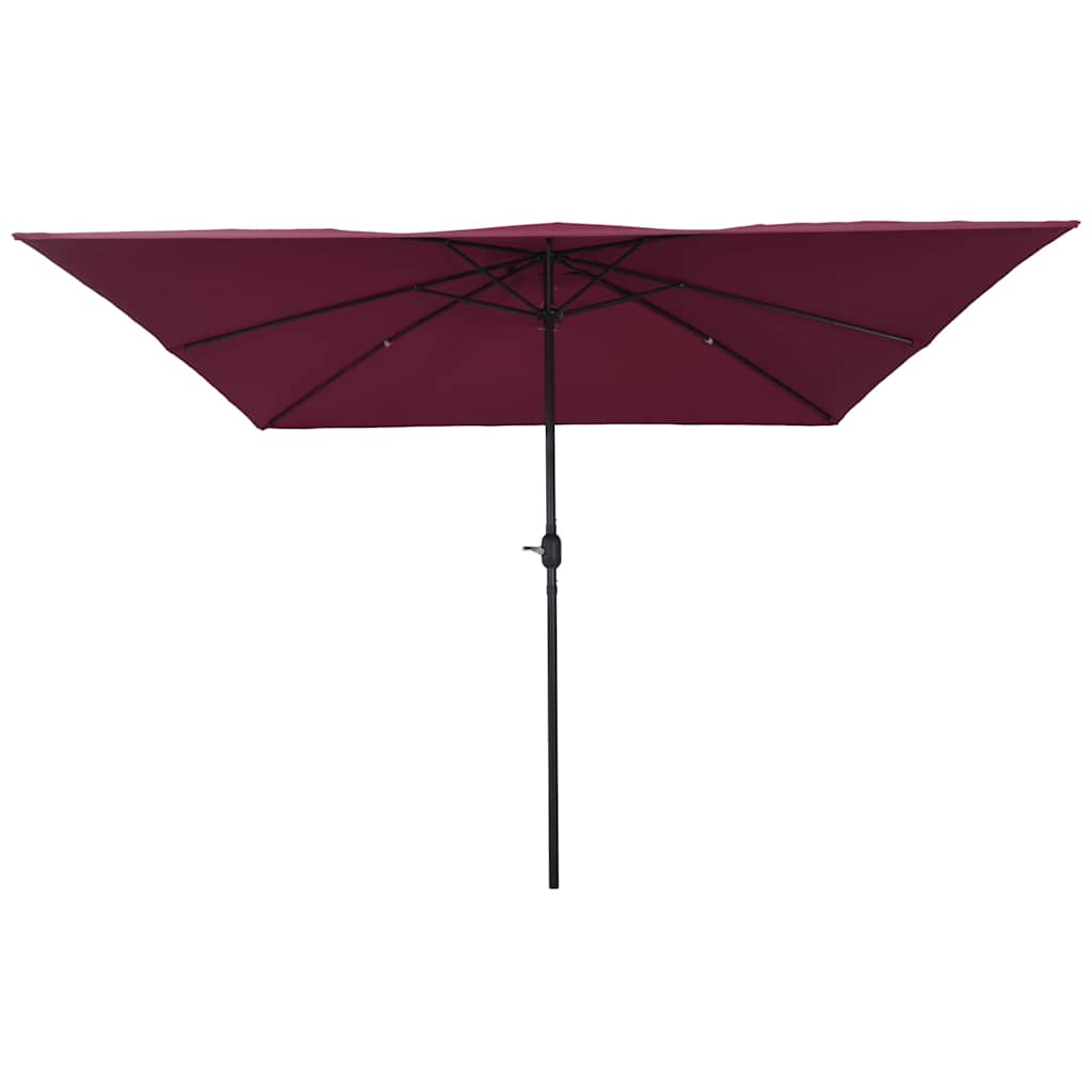 Garden Parasol Red and Black 295 x 295 x 245 cm