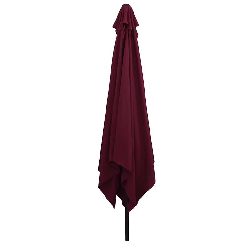 Garden Parasol Red and Black 295 x 295 x 245 cm