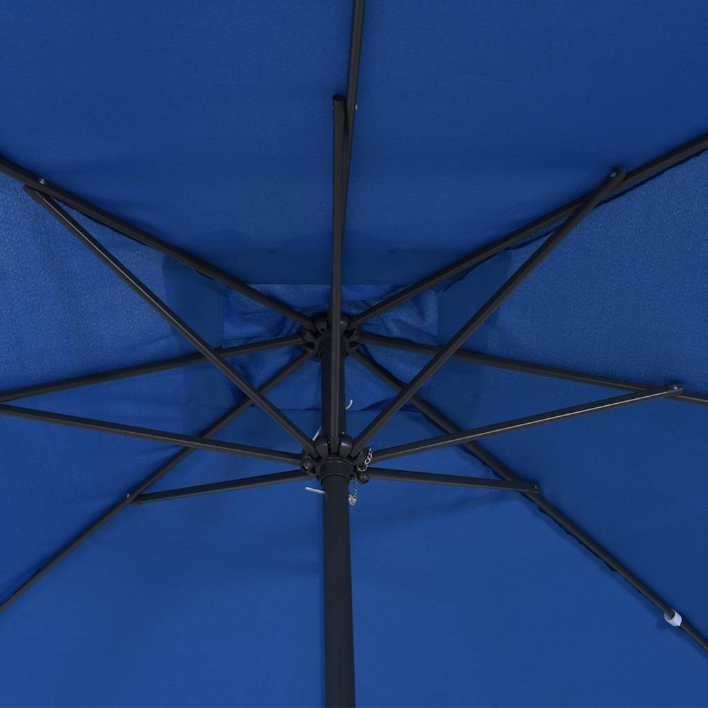 Garden Parasol Blue and Black 295 x 295 x 245 cm