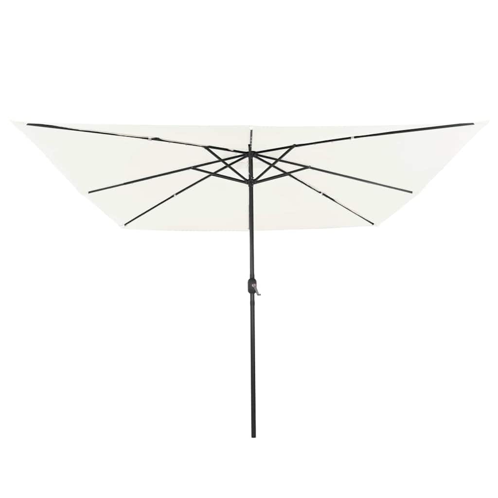 Garden Parasol White and Black 295 x 295 x 245 cm