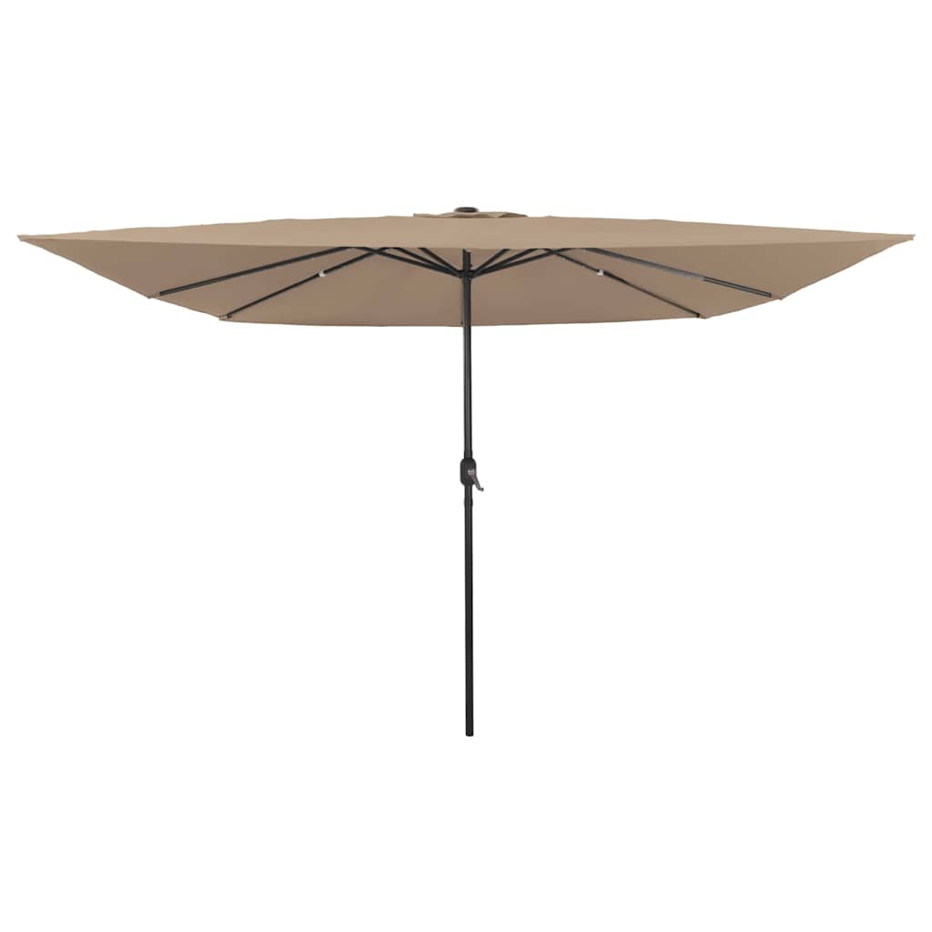 Garden Parasol Taupe and Black 295 x 295 x 245 cm