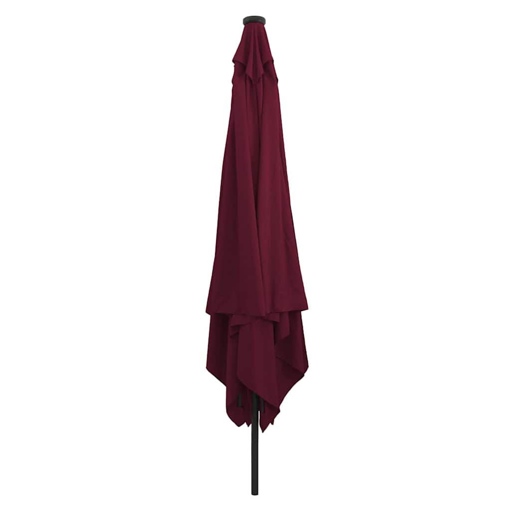 Garden Parasol Red and Black 295 x 295 x 245 cm