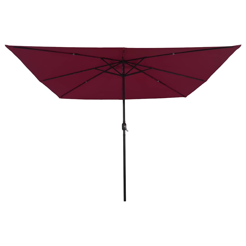 Garden Parasol Red and Black 295 x 295 x 245 cm