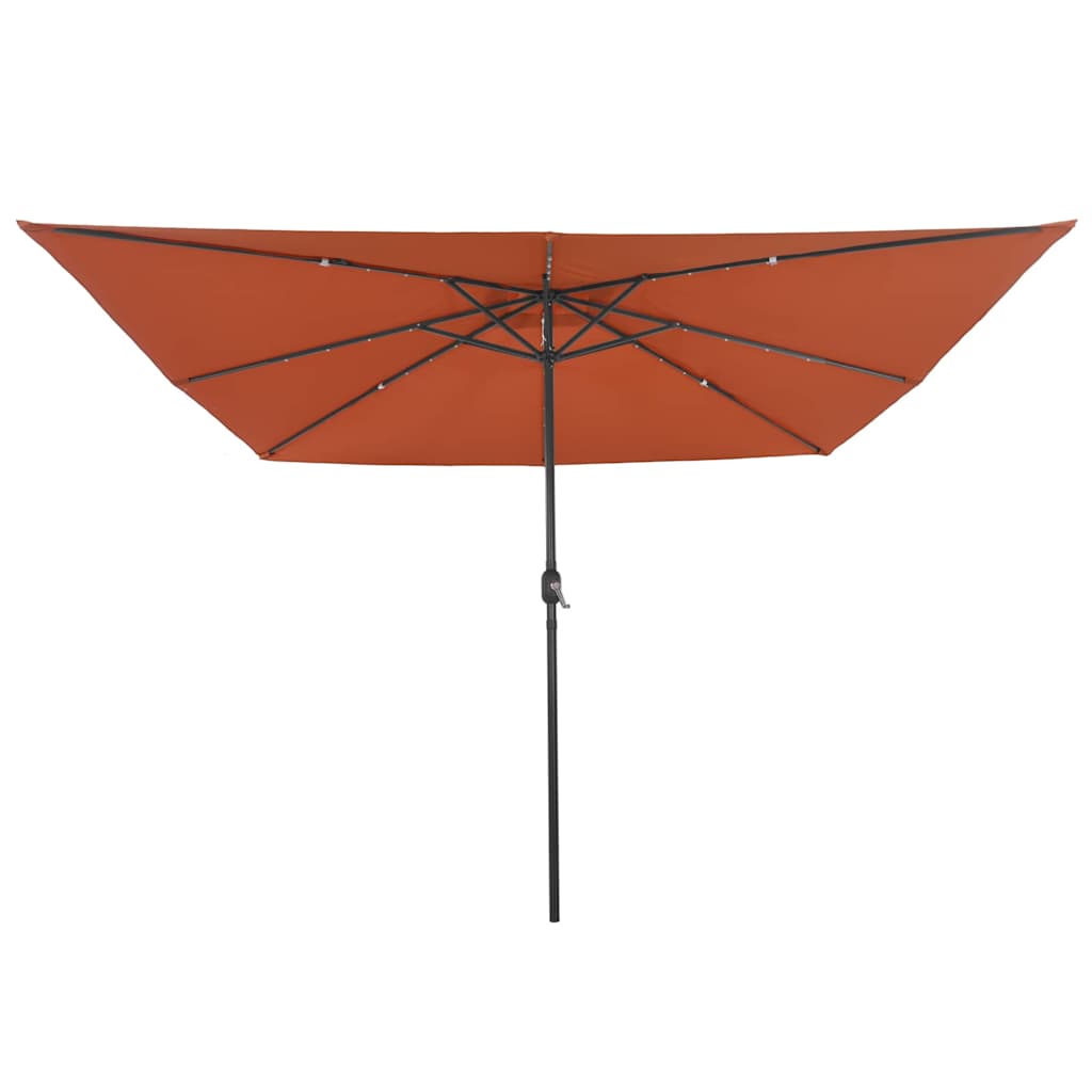 Garden Parasol Red and Black 295 x 295 x 245 cm
