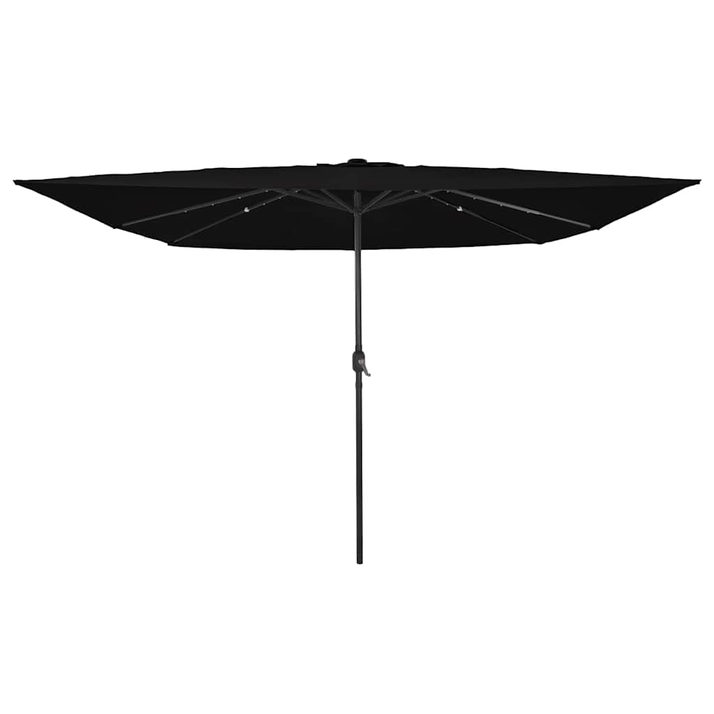 Garden Parasol Black 295 x 295 x 245 cm Polyester and Steel