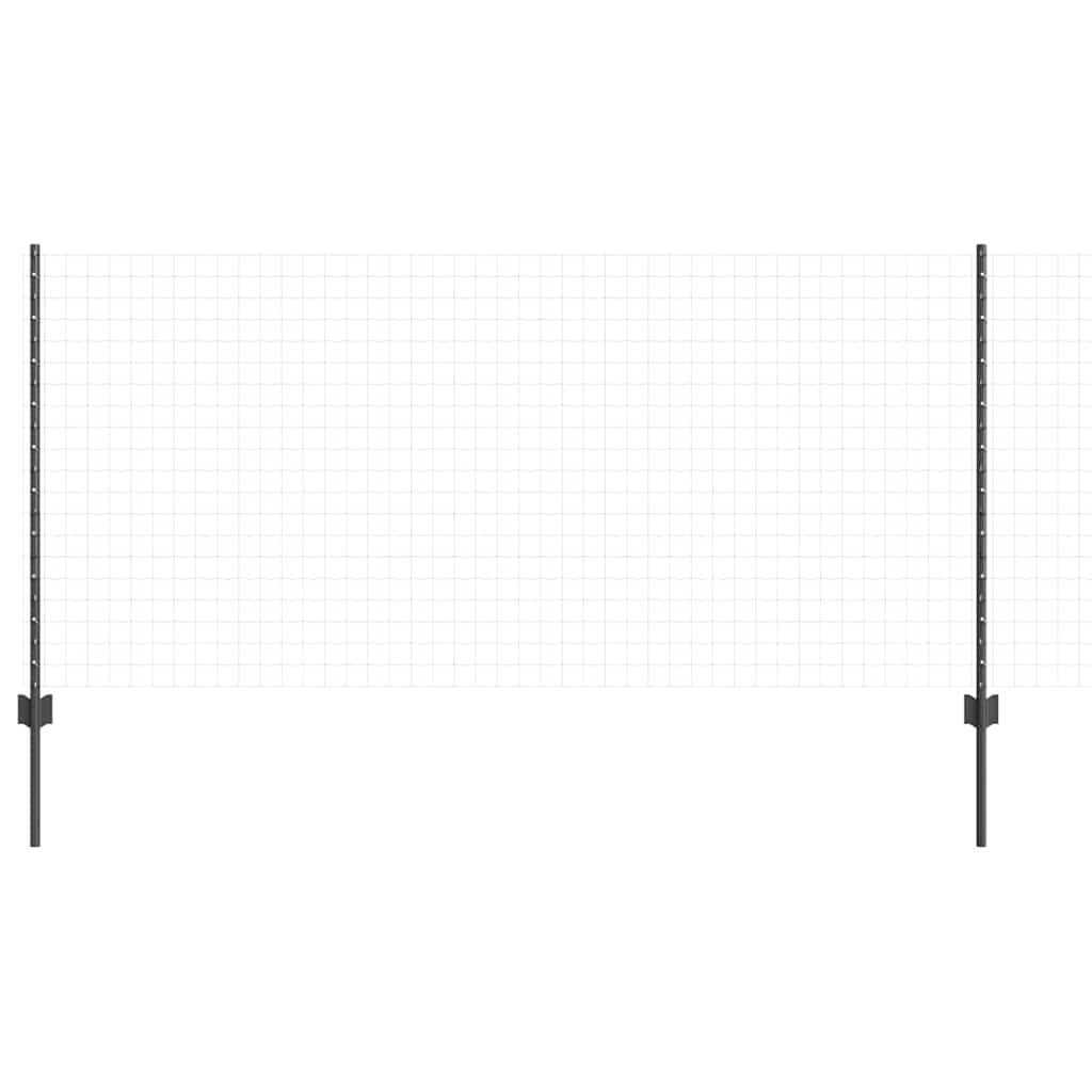 Fence Posts Height Adjustable Manual 88 pcs Grey 140 cm Steel
