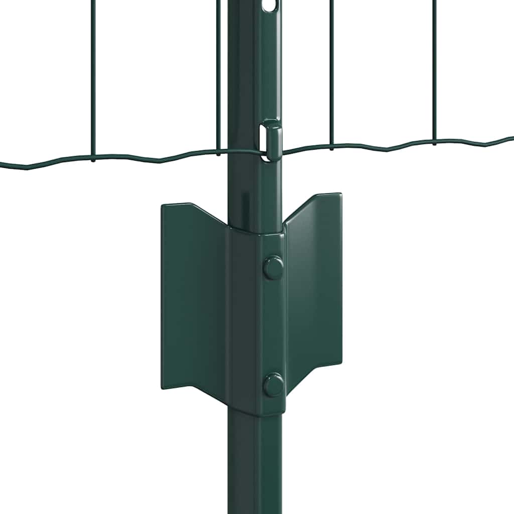 Fence with Posts Green 0.6 x 10 m Steel
