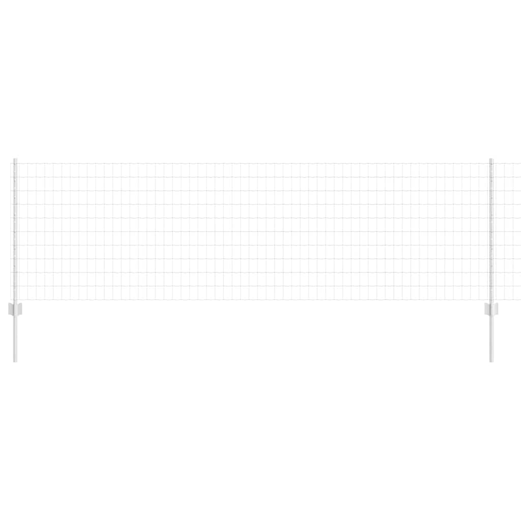 Fence with Posts Silver 0.8 x 10 m Steel