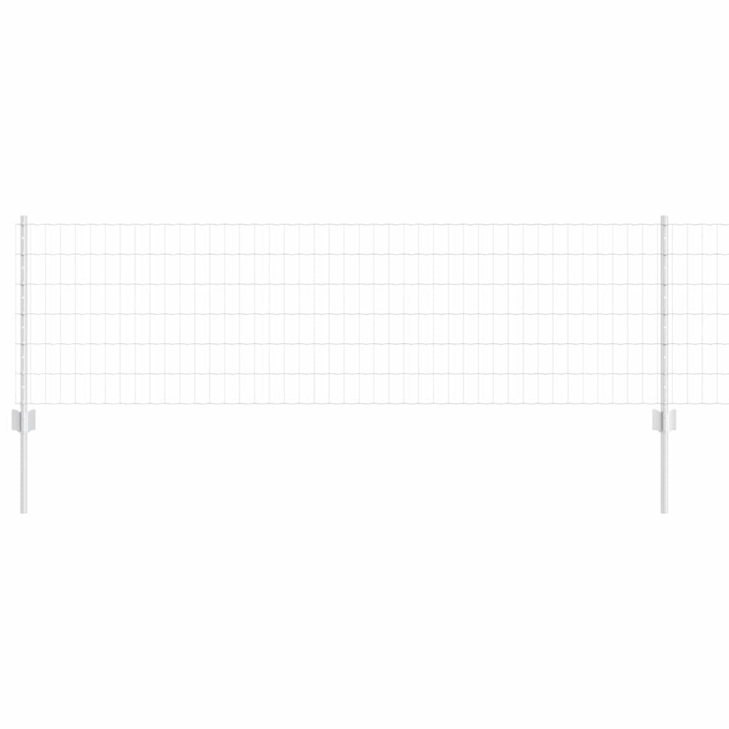 Fence with Posts Silver 0.6 x 10 m Steel