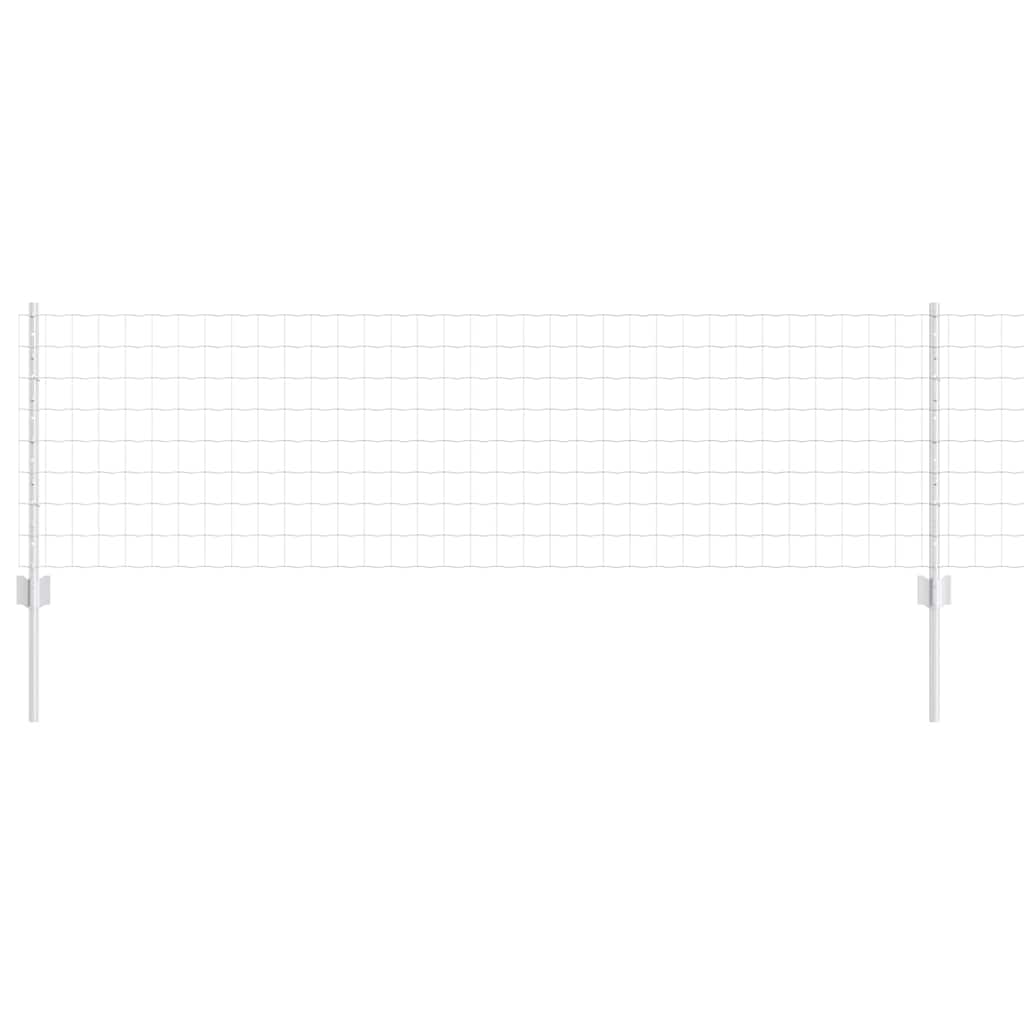 Fence with Posts Silver 0.6 x 10 m Steel