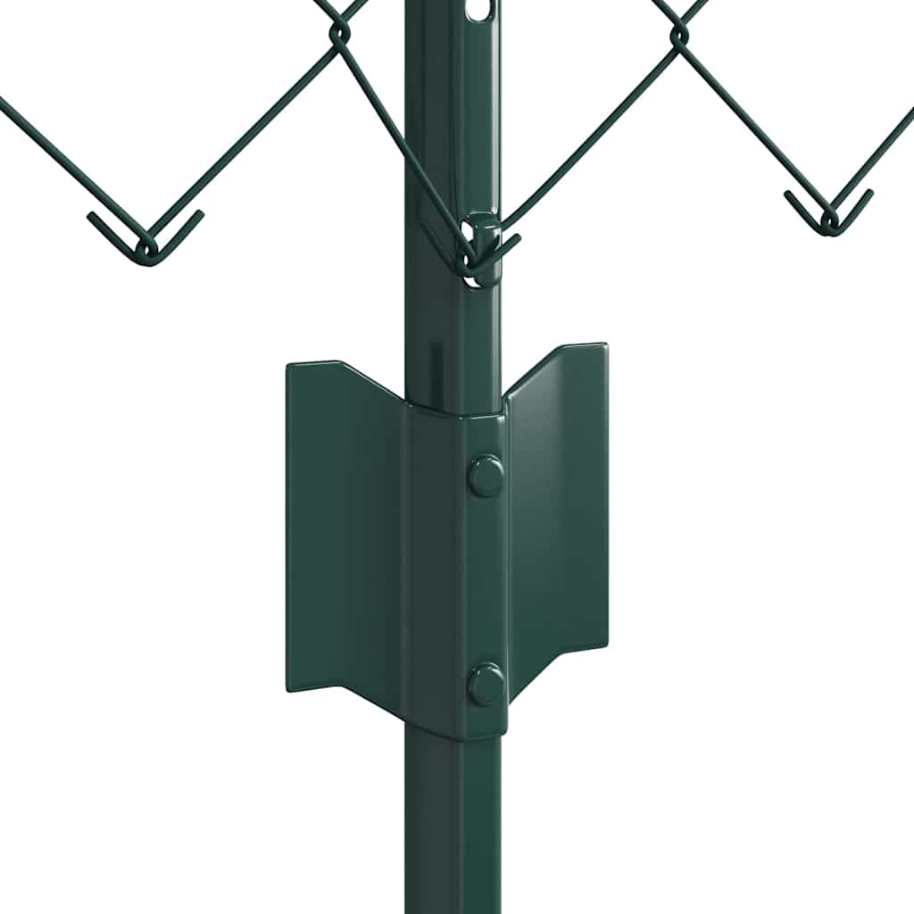 Fence with Posts Green 0.6 x 25 m Steel