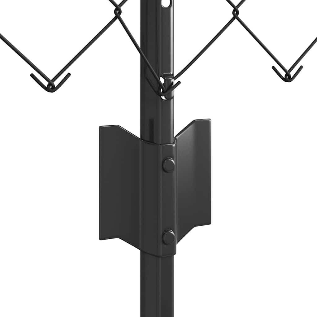 Fence with Posts Grey 0.4 x 10 m Steel