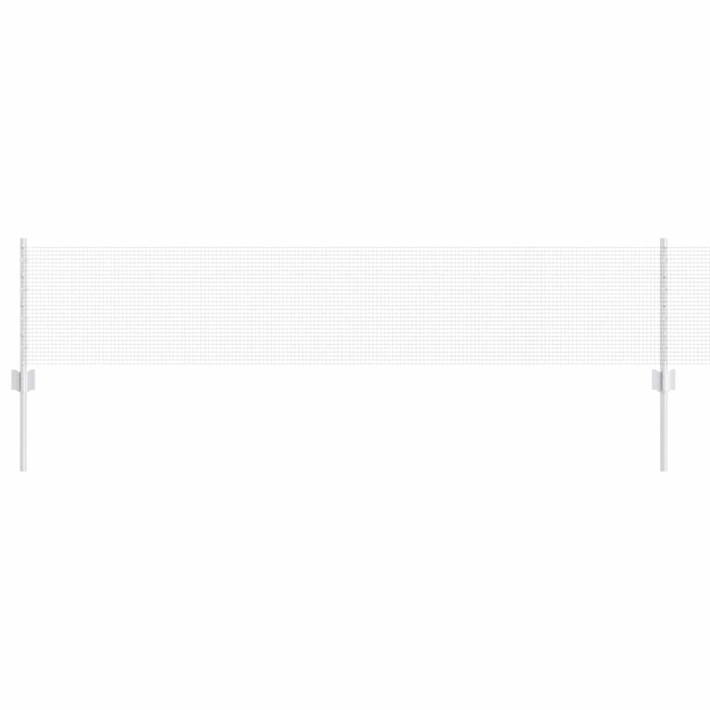 Fence with Posts Silver 0.4 x 10 m Steel