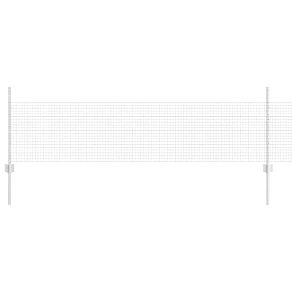 Fence with Posts Silver 0.5 x 10 m Steel