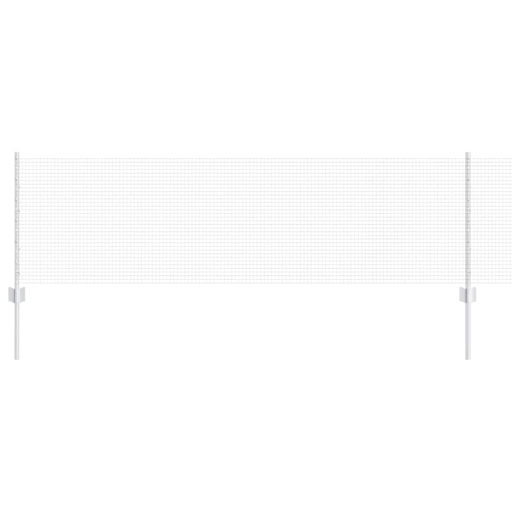 Fence with Posts Silver 0.6 x 10 m Steel