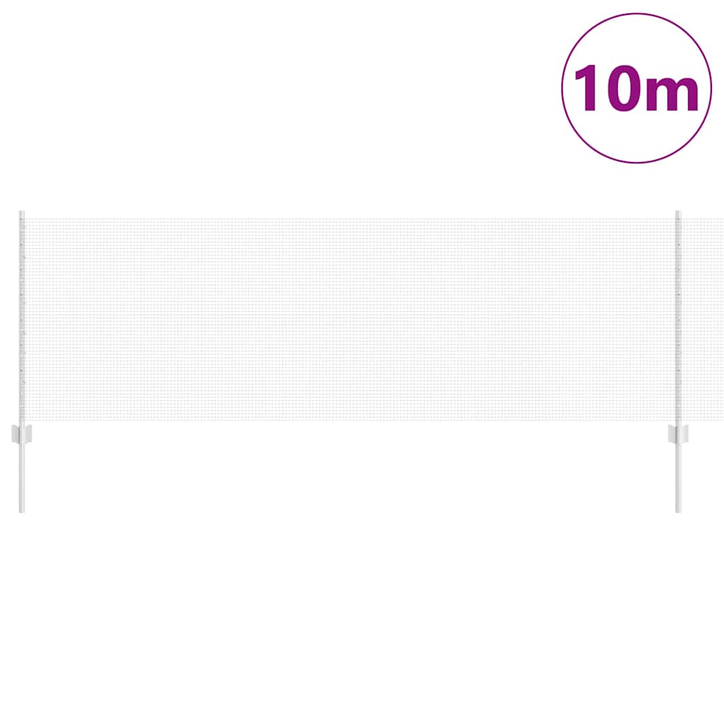 Fence with Posts Silver 0.8 x 10 m Steel