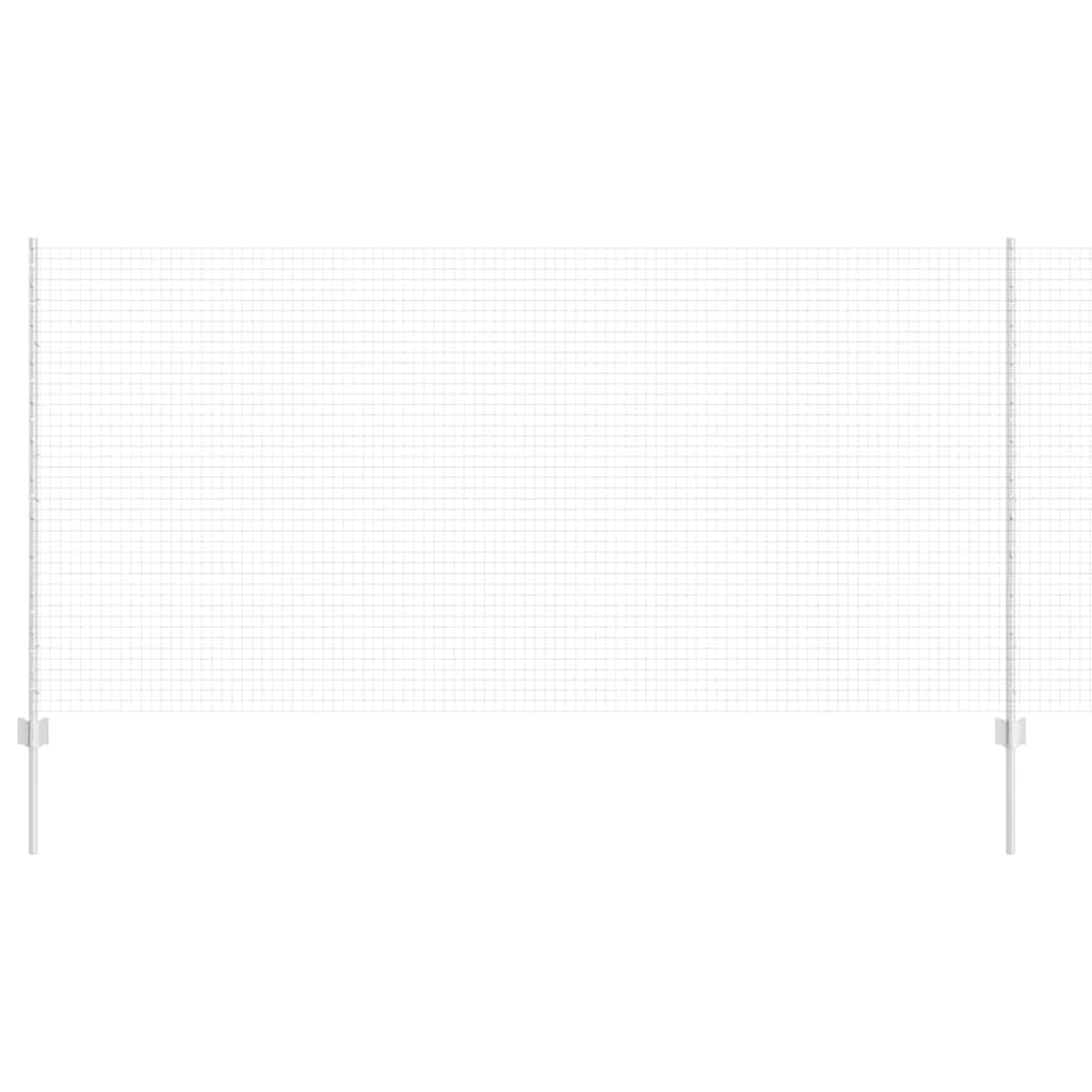 Fence with Posts Silver 1.2 x 10 m Steel
