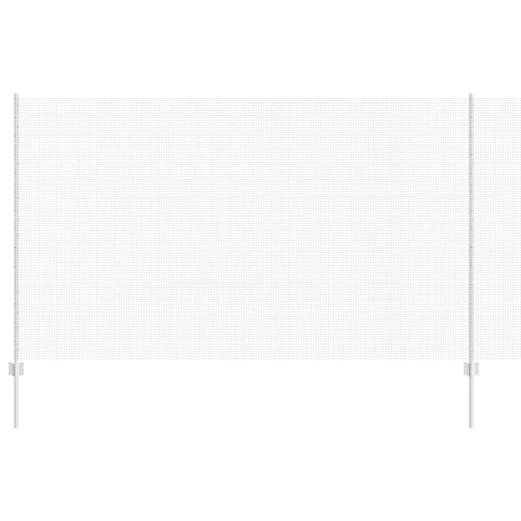 Fence with Posts Silver 1.4 x 10 m Steel