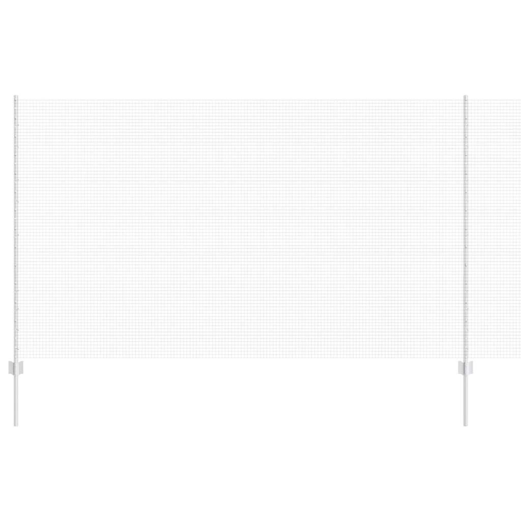 Fence with Posts Silver 1.4 x 10 m Steel