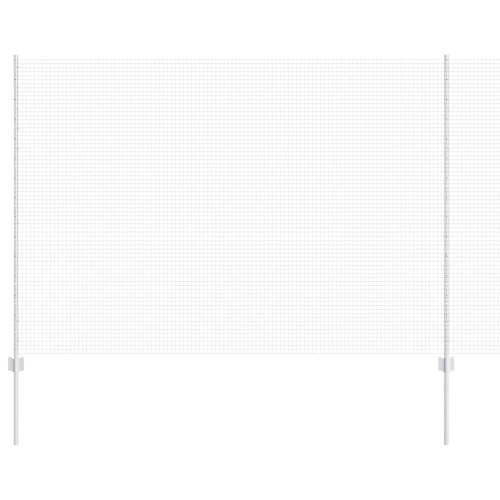 Fence with Posts Silver 1.5 x 10 m Steel