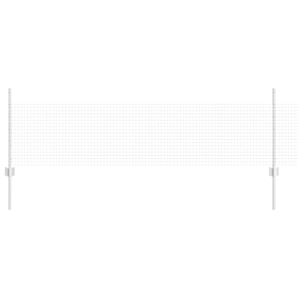 Fence with Posts Silver 0.5 x 25 m Steel