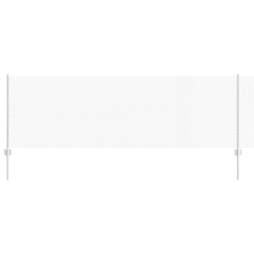 Fence with Posts Silver 0.8 x 25 m Steel