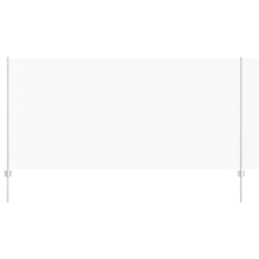 Fence with Posts Silver 1.2 x 25 m Steel