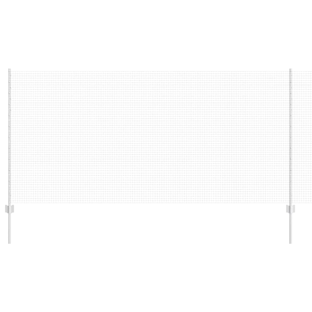 Fence with Posts Silver 1.2 x 25 m Steel