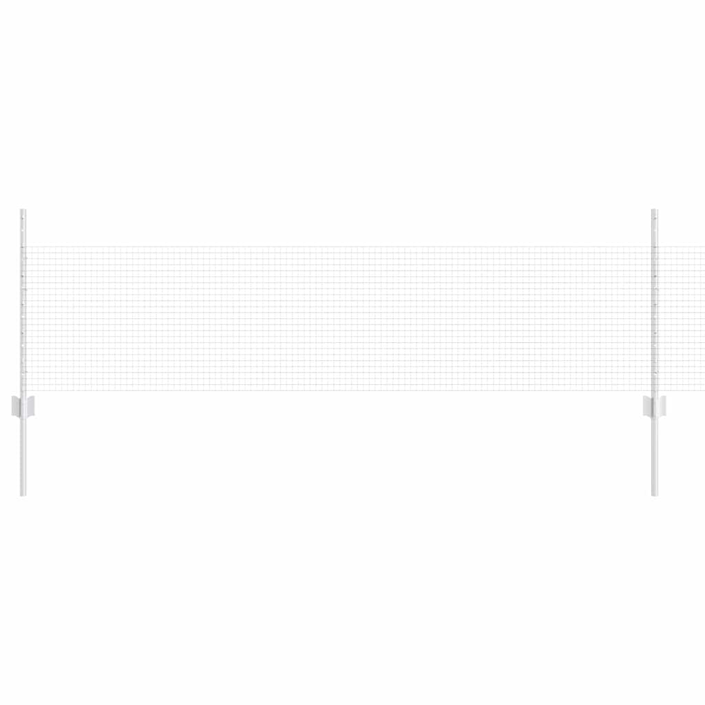 Fence with Posts Silver 0.5 x 50 m Steel