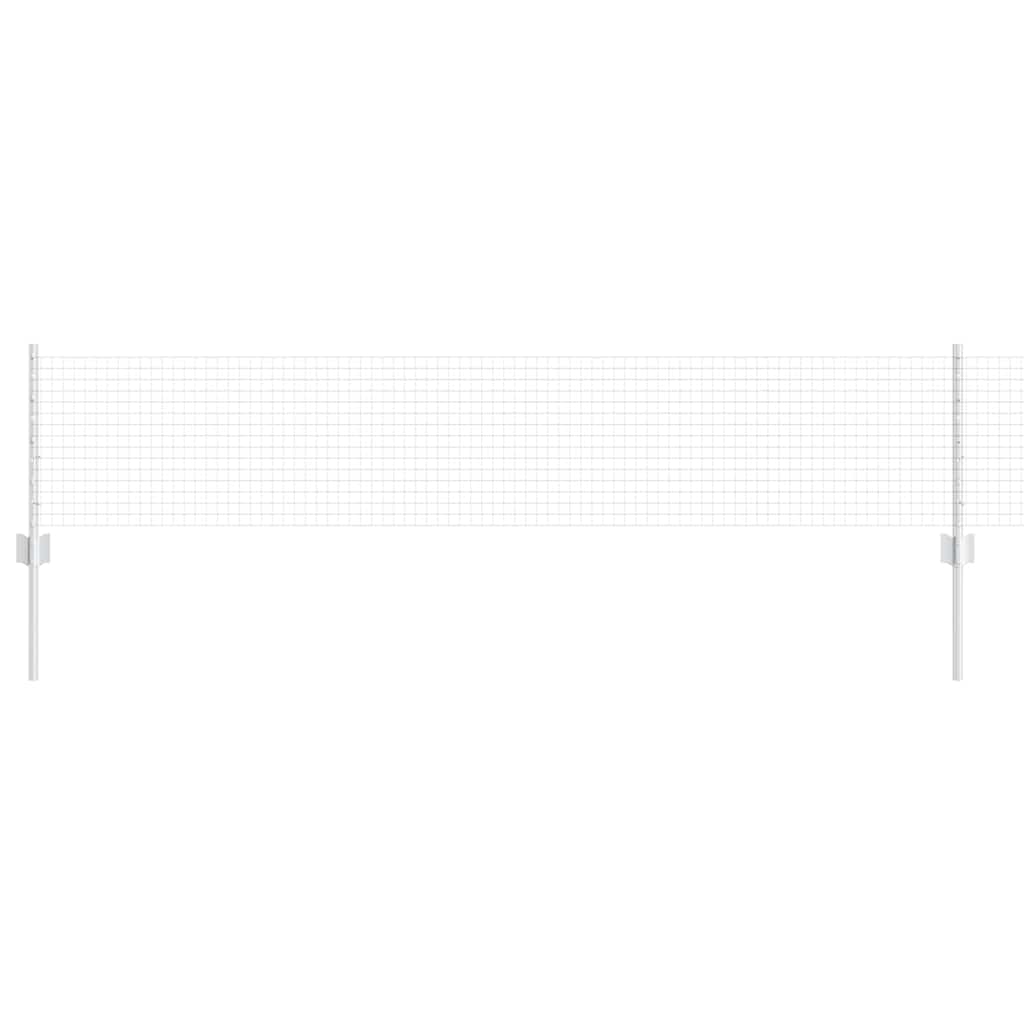 Fence with Posts Silver 0.4 x 100 m Steel