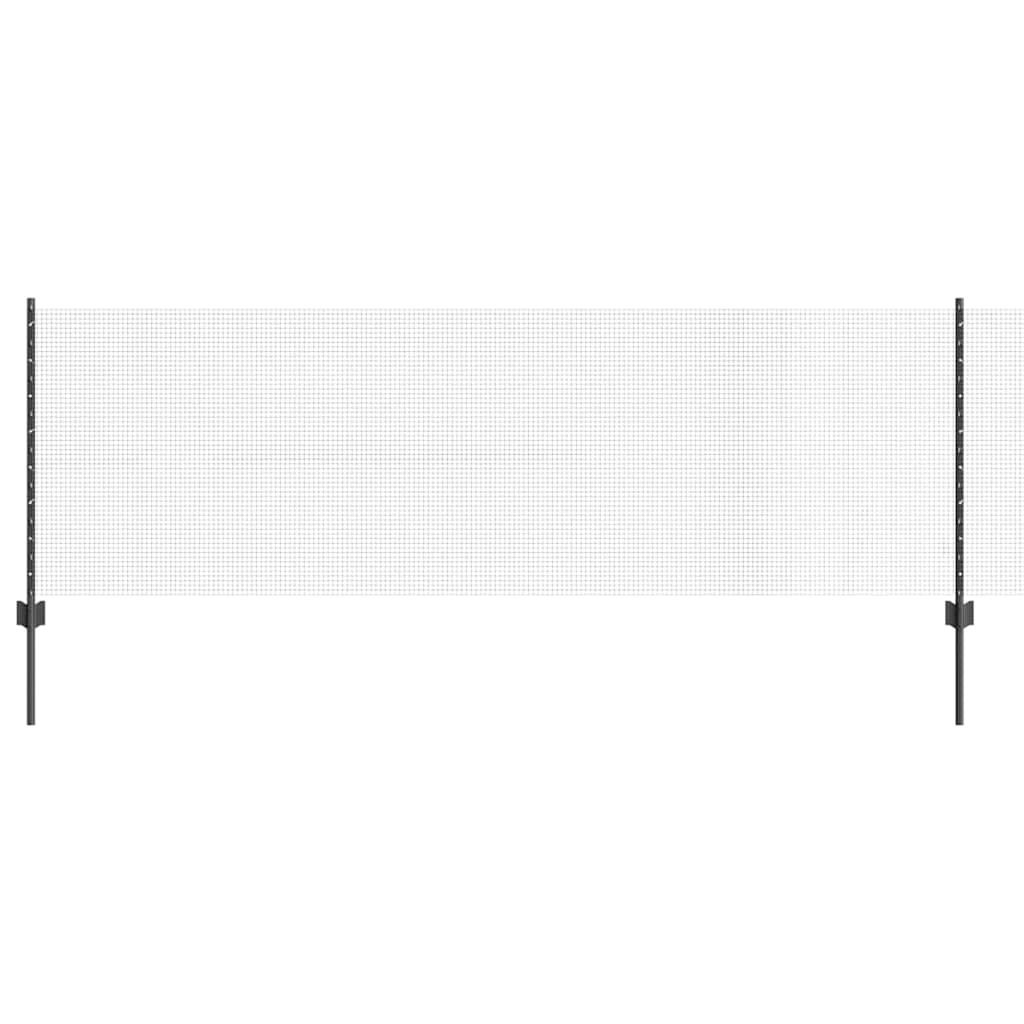 Fence with Posts Grey 0.8 x 25 m Steel