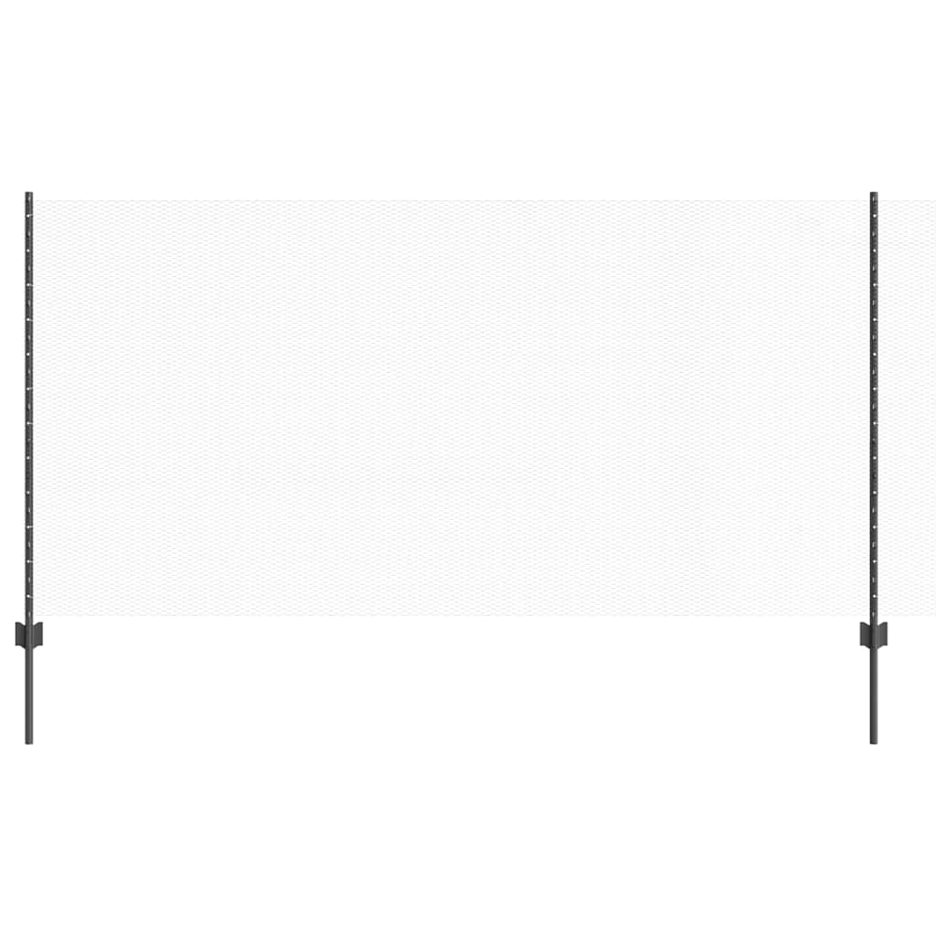 Fence with Posts Grey 1.2 x 25 m Steel