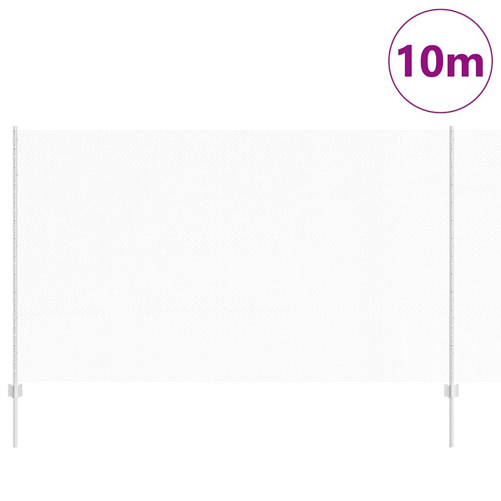 Fence with Posts Silver 1.4 x 10 m Steel