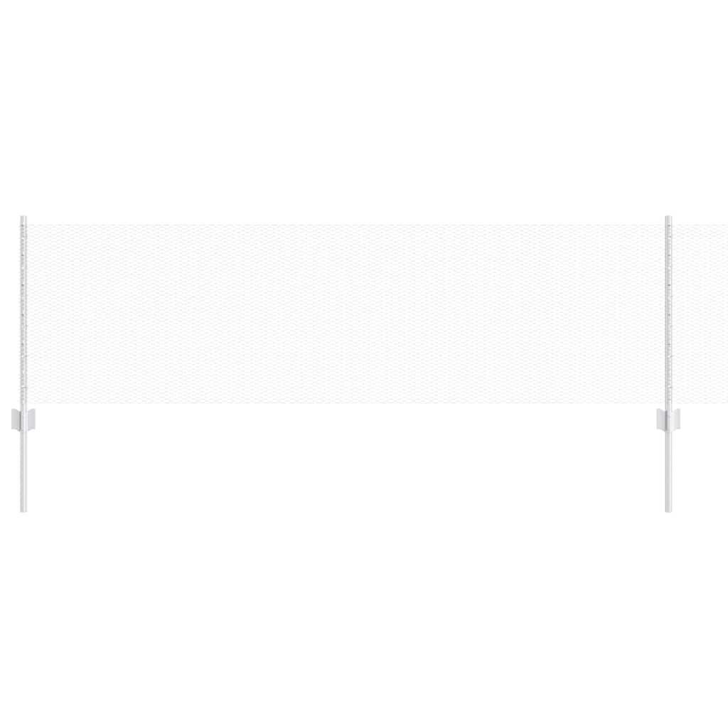 Fence with Posts Silver 0.6 x 25 m Steel