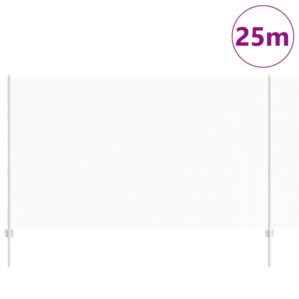 Fence with Posts Silver 1.4 x 25 m Steel