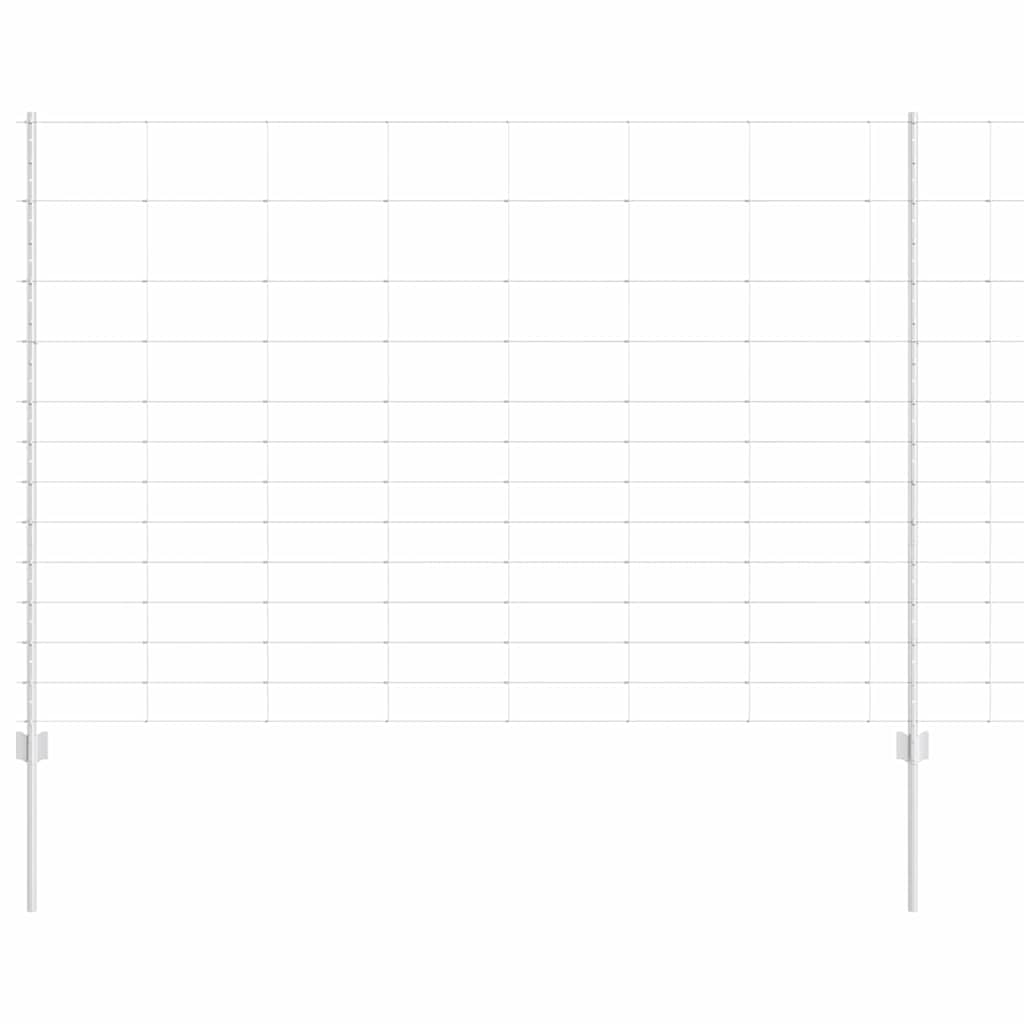 Fence with Posts Silver 1.5 x 50 m Steel
