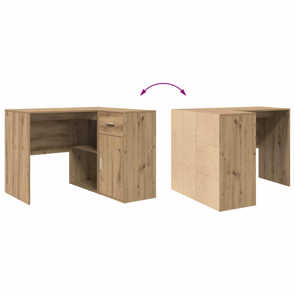 Corner Desk Artisan oak 102 x 50 x 75 cm Engineered wood