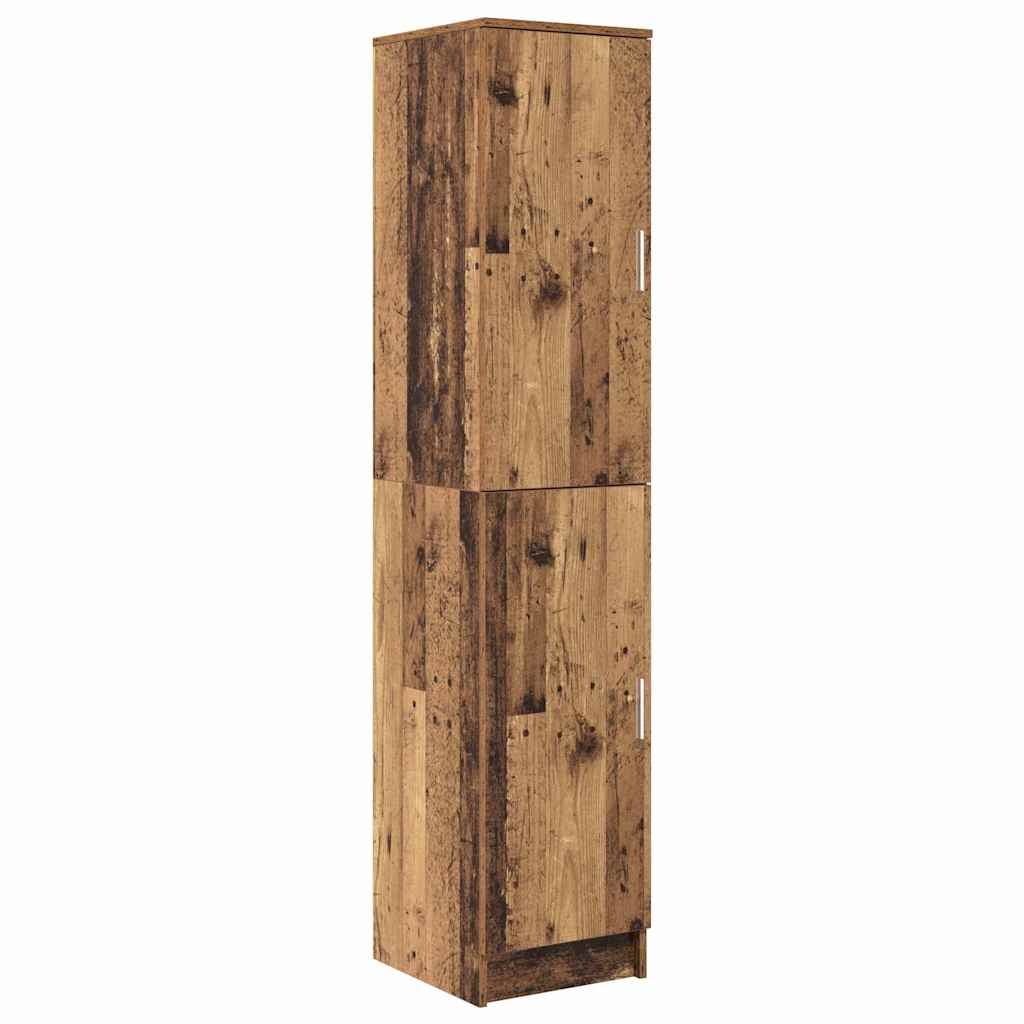 Desk with Storage with Door 2 pcs Old Wood 78.5 x 37 x 154.5 cm
