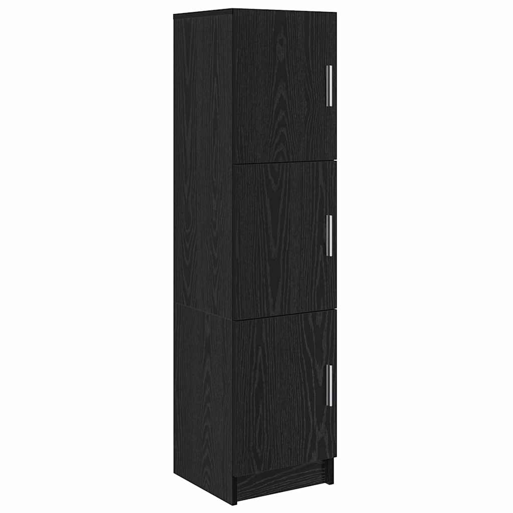Desk with Storage with Shelf 2 pcs Black oak 102 x 50 x 124 cm
