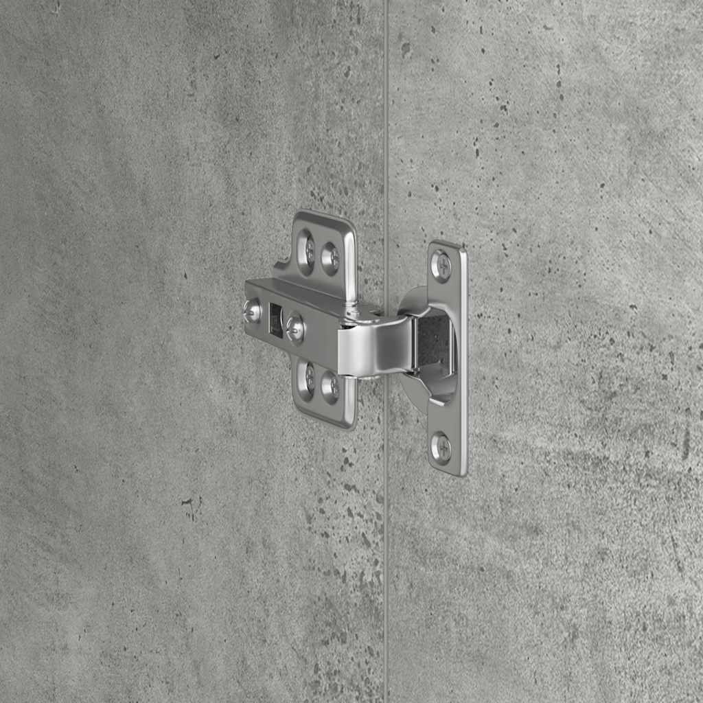 Desk with Storage 2 pcs Concrete Grey 102 x 50 x 124 cm