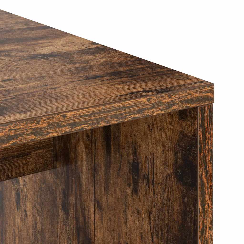 Desk with Storage with Shelf 2 pcs Smoked Oak 102 x 50 x 124 cm